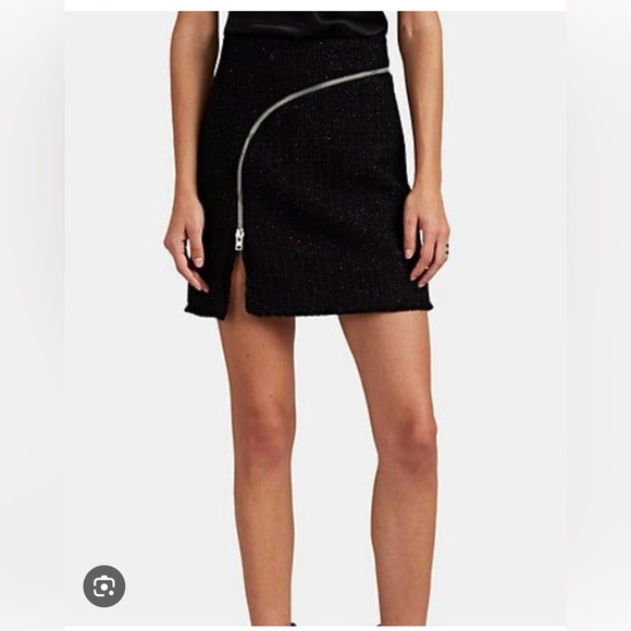 Alexander wang Black Zipper Detail Skirt new without tags